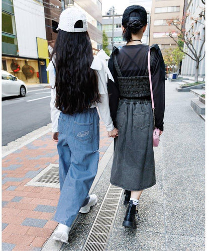 牛仔背心＆短袖T恤套裝