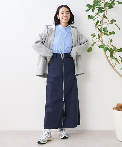 綁帶拉鍊連帽衛衣
