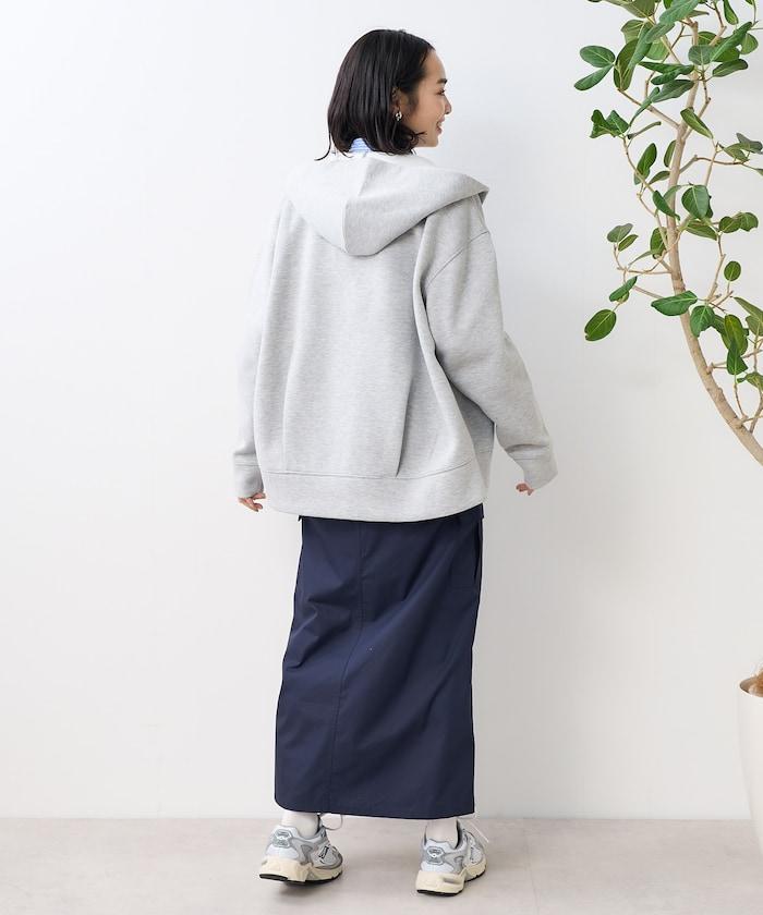 綁帶拉鍊連帽衛衣