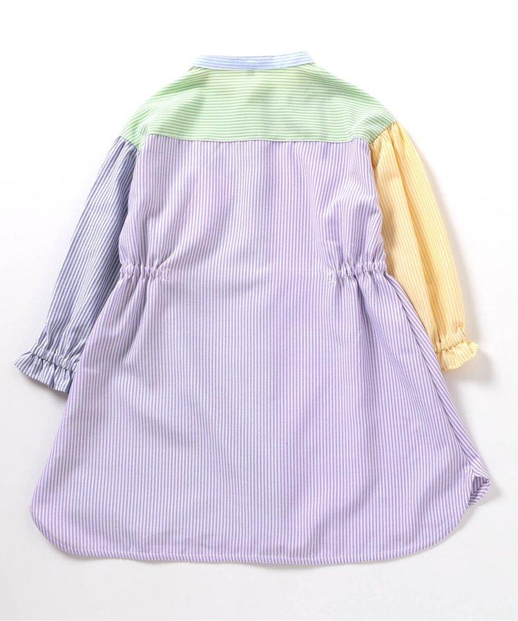 春季彩色條紋襯衫連衣裙