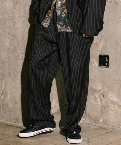 SMU PT-38 裝配 2褶 寬鬆 TR 褲