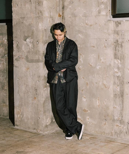 SMU PT-38 裝配 2褶 寬鬆 TR 褲