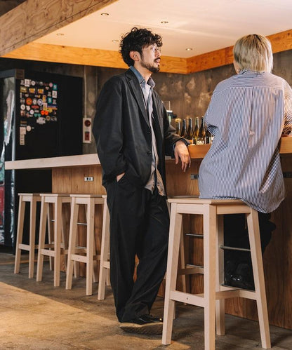 SMU PT-38 裝配 2褶 寬鬆 TR 褲