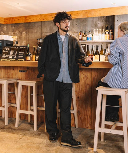 SMU PT-38 裝配 2褶 寬鬆 TR 褲