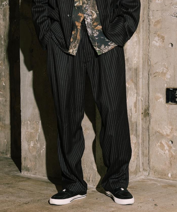 SMU PT-38 裝配 2褶 寬鬆 TR 褲