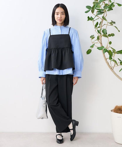 亞麻觸感 背心 套裝