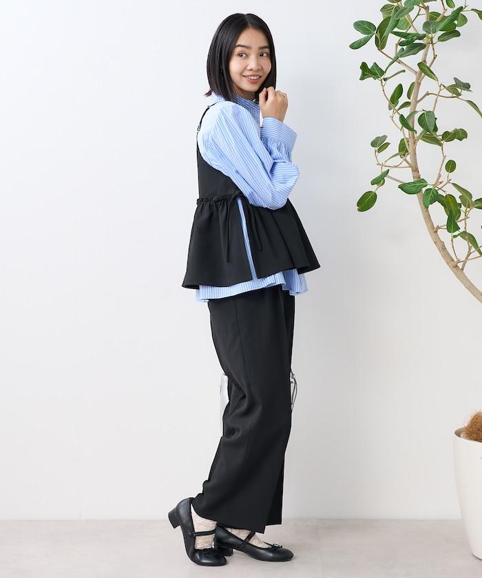 亞麻觸感 背心 套裝