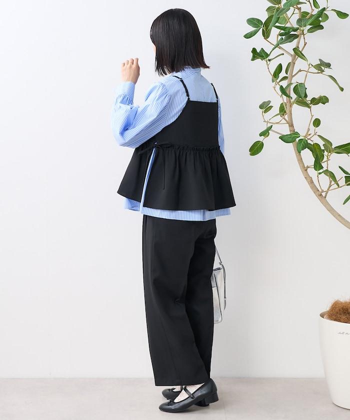亞麻觸感 背心 套裝