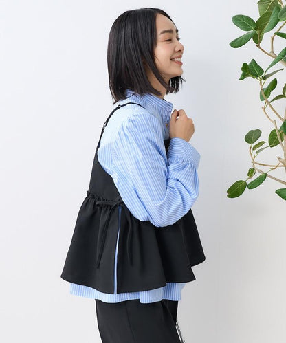 亞麻觸感 背心 套裝