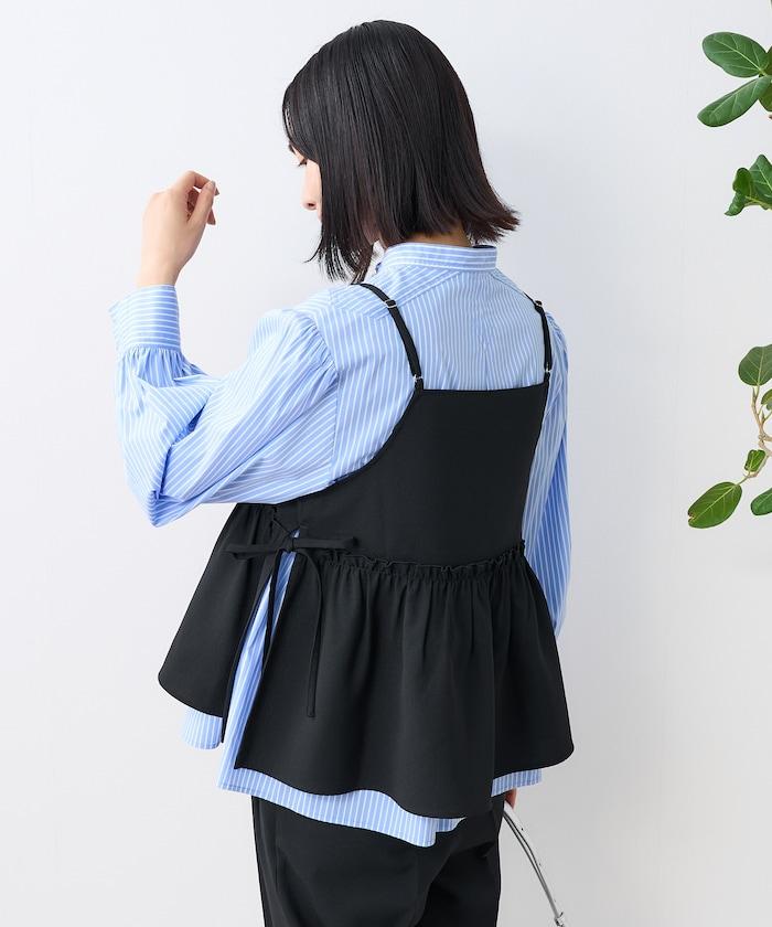 亞麻觸感 背心 套裝