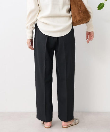 亞麻觸感 褶皺 寬鬆褲