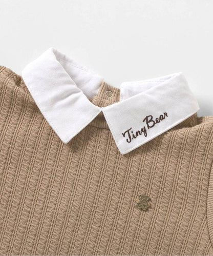 小熊連帽背心襯衫