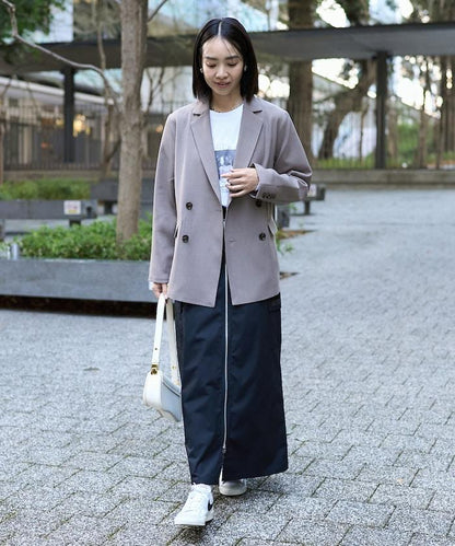 亞麻觸感西裝外套