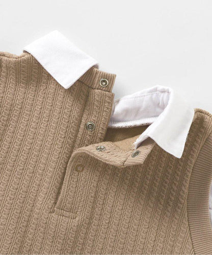 小熊連帽背心襯衫