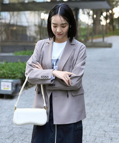 亞麻觸感西裝外套