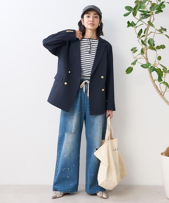 亞麻觸感西裝外套