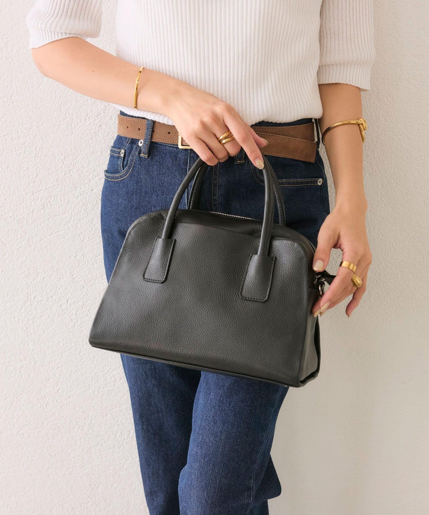 【既能優雅又能休閒】皮革波士頓