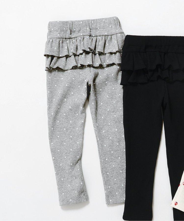 後排褶邊緊身褲｜7天風格褲 10分褲