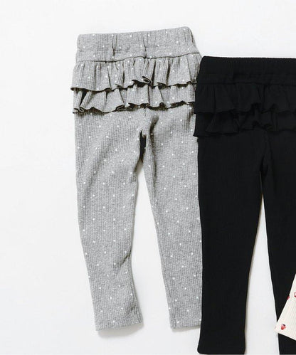 後排褶邊緊身褲｜7天風格褲 10分褲