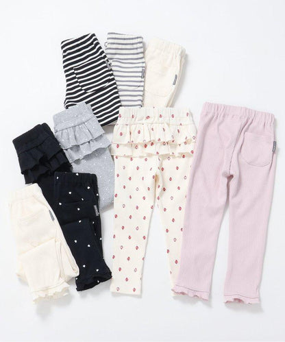 後排褶邊緊身褲｜7天風格褲 10分褲