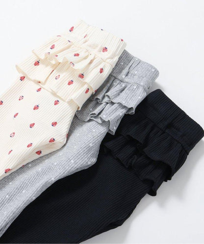 後排褶邊緊身褲｜7天風格褲 10分褲