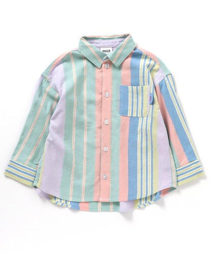 春季彩色條紋襯衫