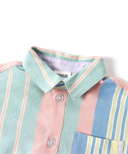 春季彩色條紋襯衫