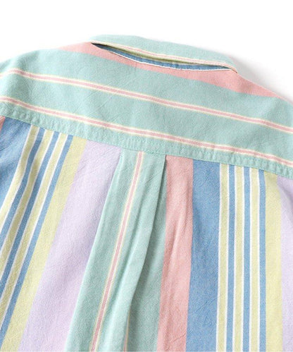 春季彩色條紋襯衫