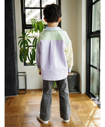 春季彩色條紋襯衫