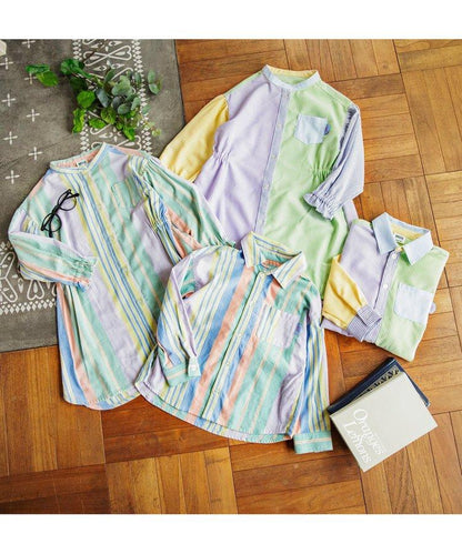 春季彩色條紋襯衫