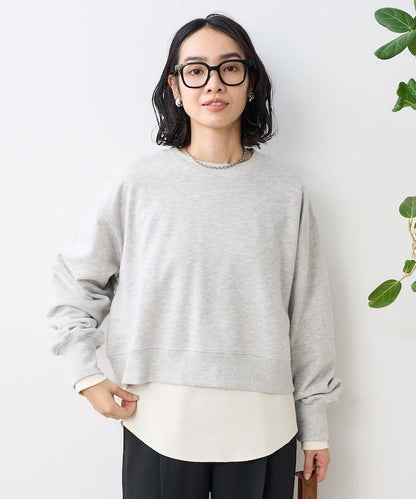 【套裝商品】短款衛衣 紋理T恤 套裝