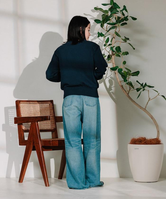 組合裝飾一點刺繡開衫/紐扣開衫