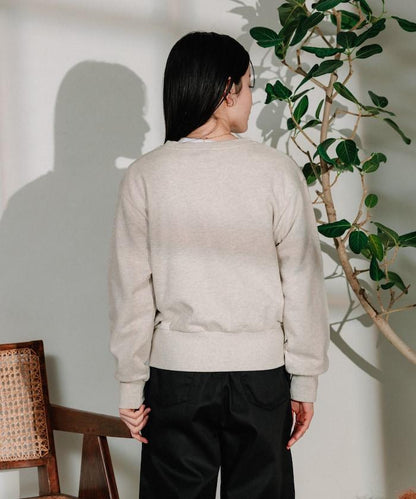 組合裝飾一點刺繡開衫/紐扣開衫