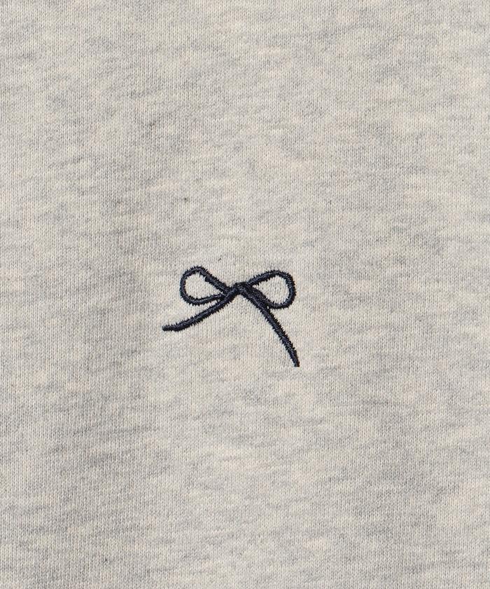 組合裝飾一點刺繡開衫/紐扣開衫