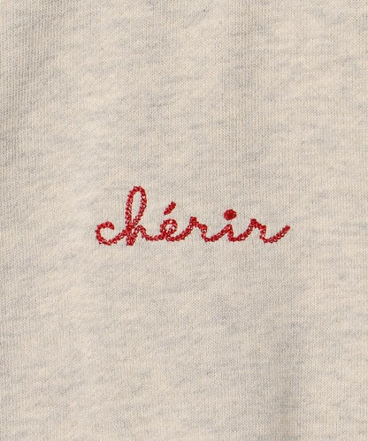 組合裝飾一點刺繡開衫/紐扣開衫