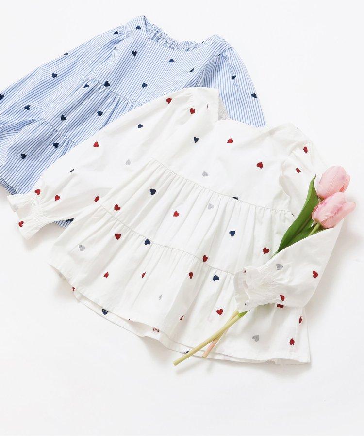 心形刺繡層疊連衣裙