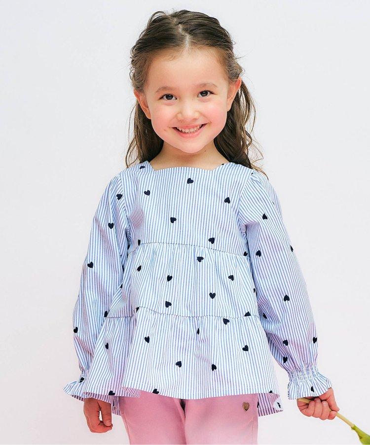 心形刺繡層疊連衣裙