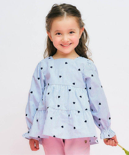 心形刺繡層疊連衣裙