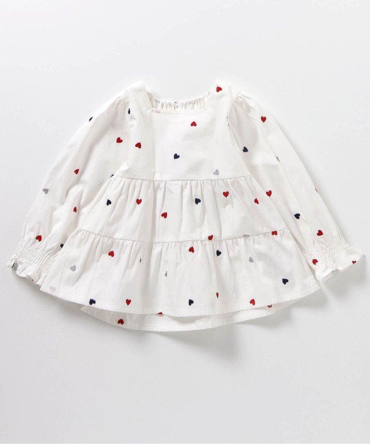 心形刺繡層疊連衣裙