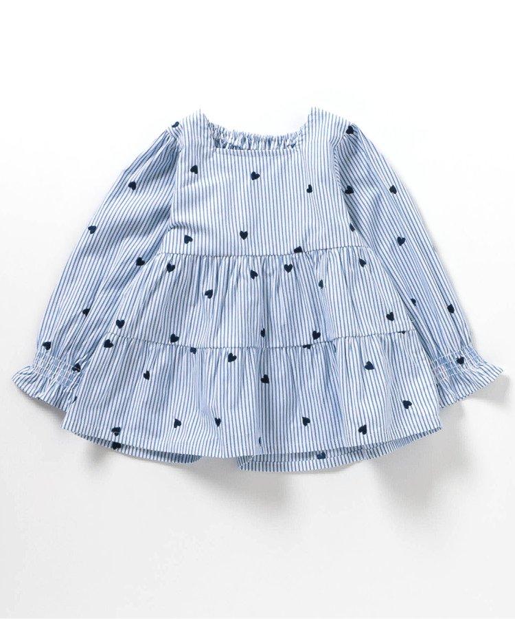 心形刺繡層疊連衣裙