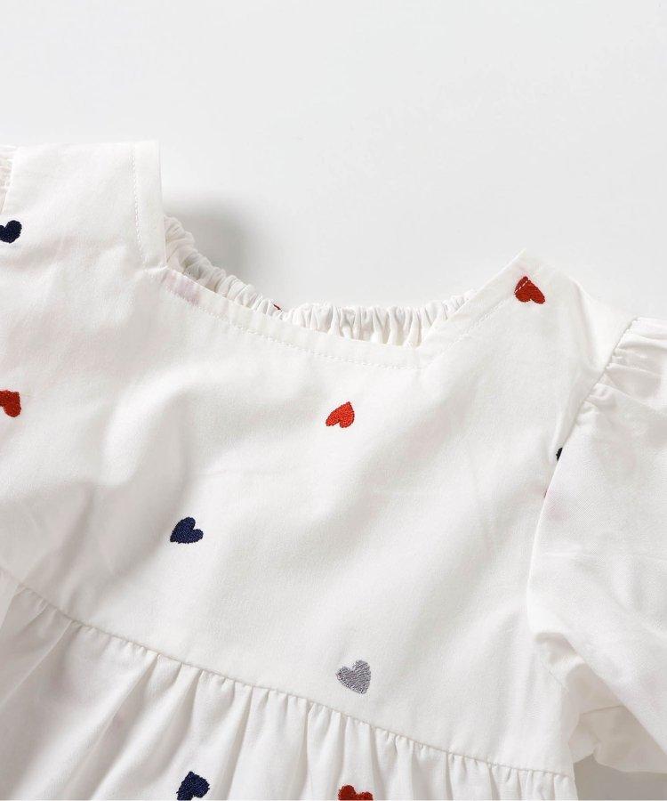 心形刺繡層疊連衣裙