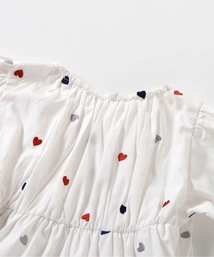 心形刺繡層疊連衣裙