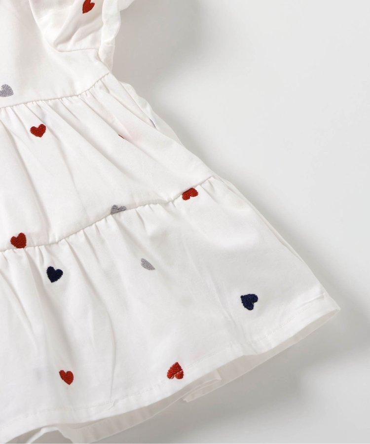 心形刺繡層疊連衣裙