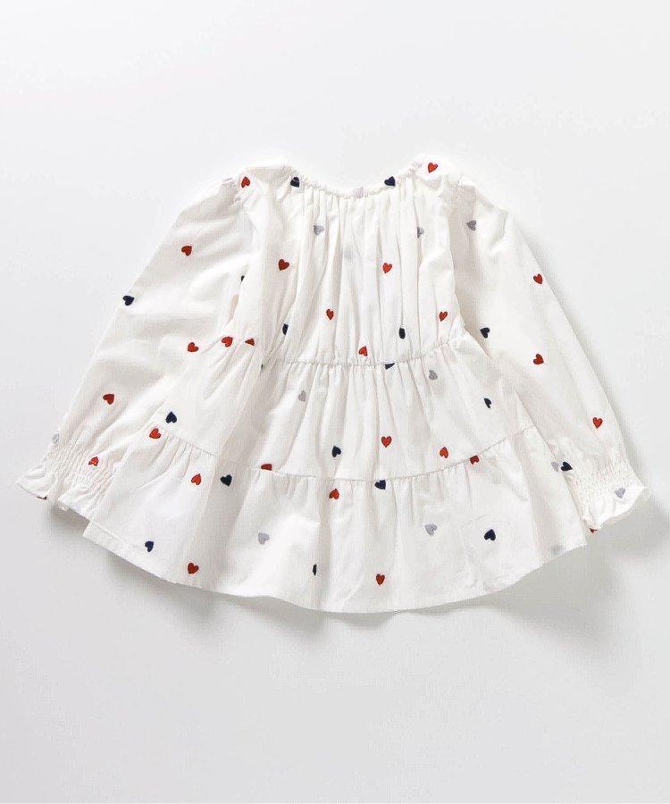 心形刺繡層疊連衣裙