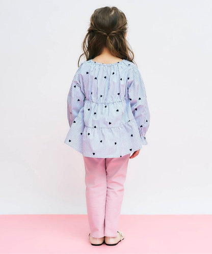 心形刺繡層疊連衣裙