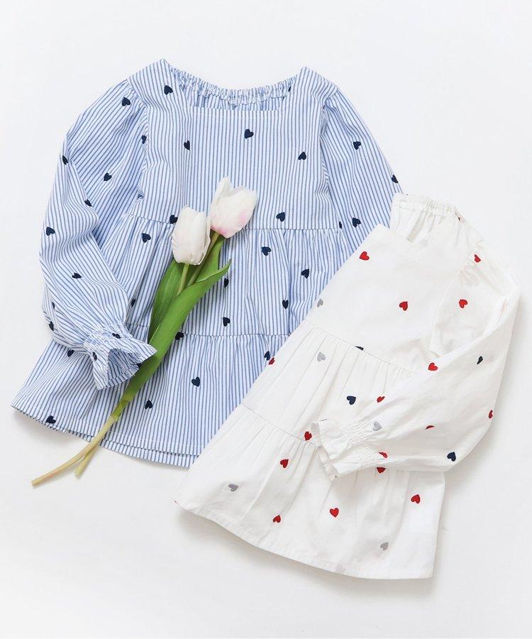 心形刺繡層疊連衣裙