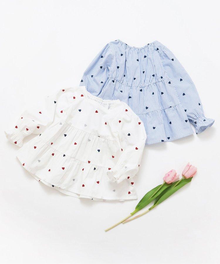 心形刺繡層疊連衣裙