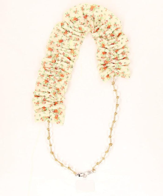 印花荷葉邊手機掛繩