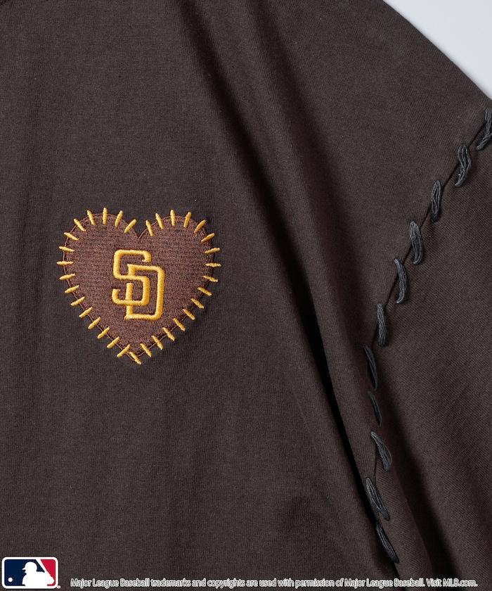 聯名 MLB 心形標誌手工縫製T恤