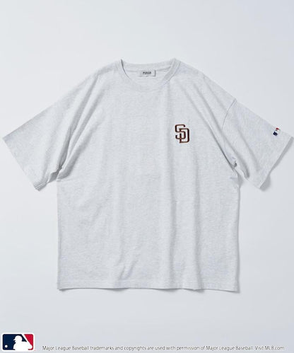 聯名 MLB 標誌刺繡背面印花T恤